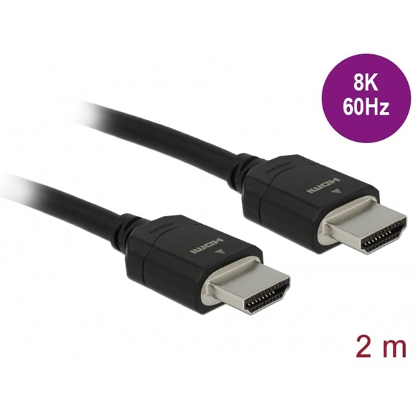 Delock 85294 Nagy sebességű 48Gbps 8K 60Hz 2m HDMI kábel