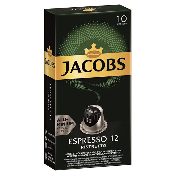 Douwe Egberts Jacobs Espresso Ristretto Nespresso kompatibilis 10 db kávékapszula