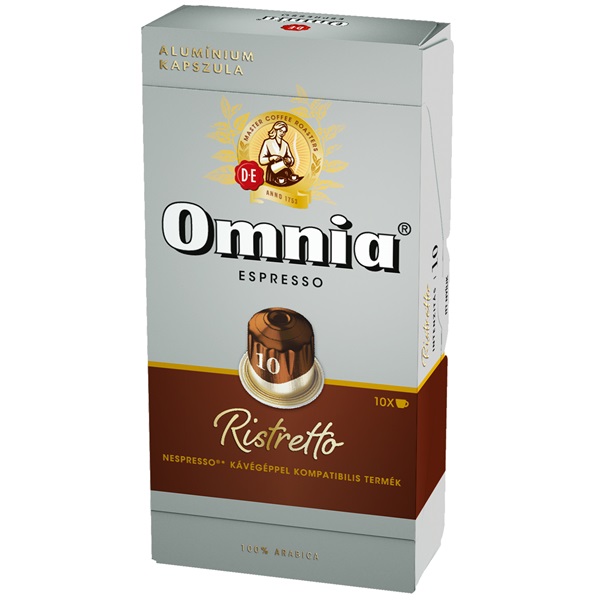 Douwe Egberts Omnia Ristretto Nespresso kompatibilis 10 db kávékapszula