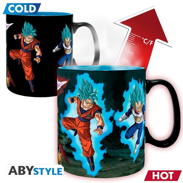 Dragon Ball Super "Saiyans vs Black" 460ml hőre változó bögre