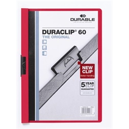 Durable Duraclip A4 60lapos piros clip-mappa