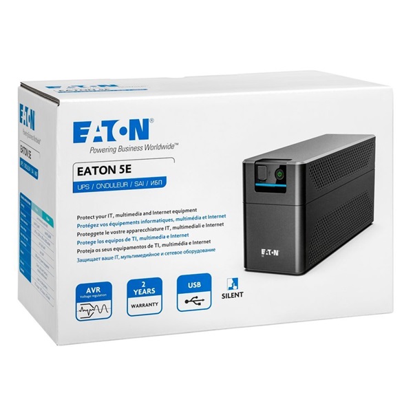 EATON 5E Gen2 5E700UD USB DIN 360W fekete szünetmentes tápegység