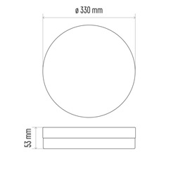 EMOS ZM4122 TORI kör alakú 24W IP54 WW LED mennyezeti lámpa