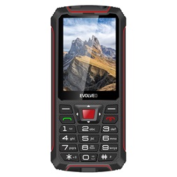 EVOLVEO Strongphone W4 2,8" DualSIM fekete/piros mobiltelefon