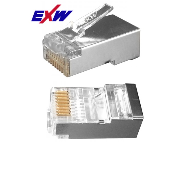 EXW CAT6 STP Modulár Dugó 8P8C RJ45 patch kábelekhez 20db