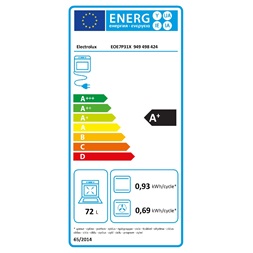 Electrolux EOE7P31X fekete beépíthető sütő