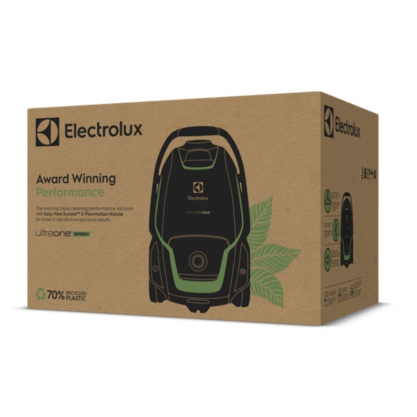 Electrolux EUOC9GREEN UltraOne csendes fekete porzsákos porszívó