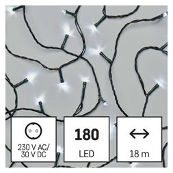 Emos D4AC04 18m/180LED/kül-beltéri/időzítős/hideg fehér karácsonyi LED fényfüzér