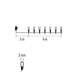 Emos D4AM01 4m/40LED kül-beltéri/időzítős/többszínű karácsonyi LED fényfüzér