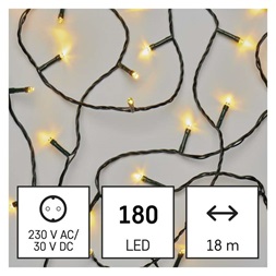 Emos D4AW04 18m/180LED/kül-beltéri/időzítős/meleg fehér karácsonyi LED fényfüzér