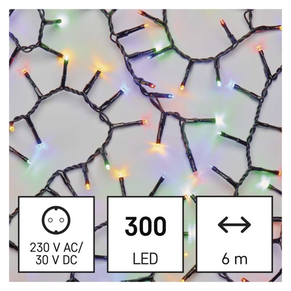 Emos D4BM04 6m/300LED/kül-beltéri/időzítős/többszínű/süni karácsonyi LED fényfüzér