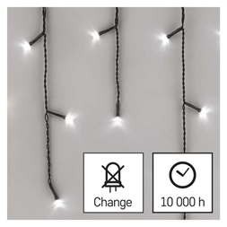 Emos D4CC03 10m/600LED/kül-beltéri/hideg fehér jégcsap karácsonyi LED fényfüggöny