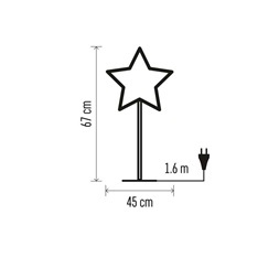 Emos DCAZ14 talpas/45cm/beltéri karácsonyi LED papírcsillag