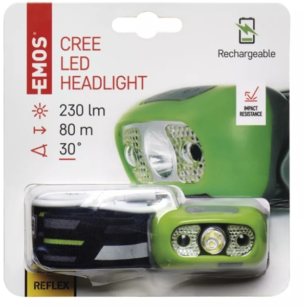 Emos P3534 CREE LED 230lm tölthető fejlámpa