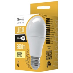 Emos ZL4005 BASIC A60 8W E27 660 lumen meleg fehér LED izzó