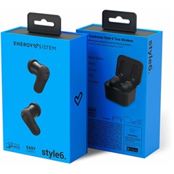 Energy Sistem EN 447312 Earphones Style 6 True Wireless Bluetooth fekete fülhallgató