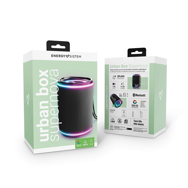 Energy Sistem EN 454938 Urban Box Black Supernova fekete Bluetooth hangszóró