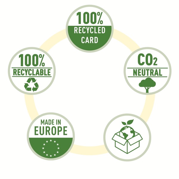 Esselte No.1 A4 50mm fekete CO2 semleges környezetbarát iratrendező