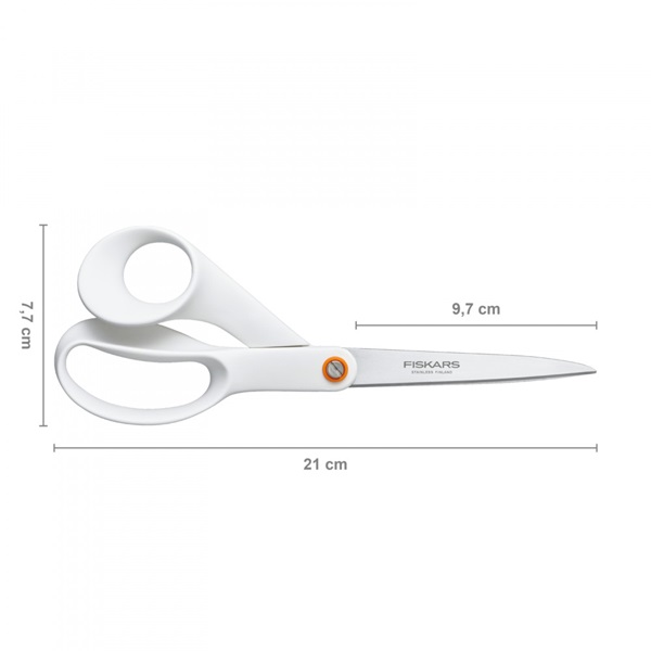 Fiskars 1020412 21 cm fehér általános olló