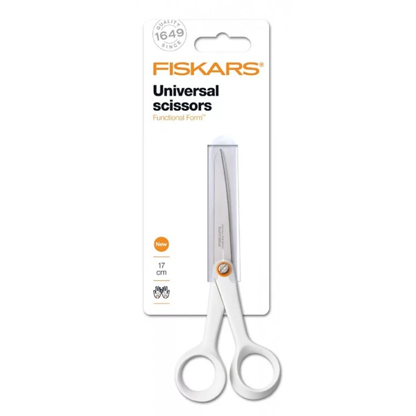 Fiskars 1020413 17 cm fehér általános olló