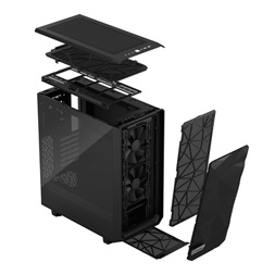 Fractal Design Meshify 2 Compact Fekete világos ablakos (Táp nélküli) ATX ház