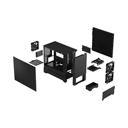 Fractal Design Pop Mini Silent Fekete (Táp nélküli) mATX ház