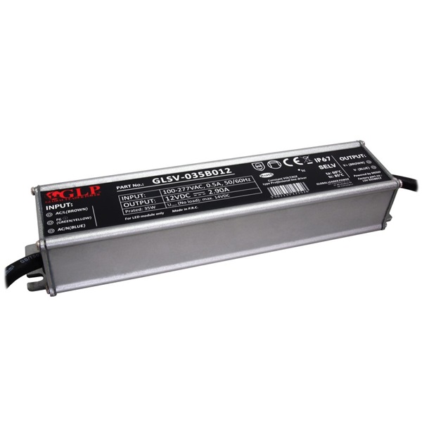 GLP GLSV-035B012 12V/2.9A 35W IP67 LED tápegység