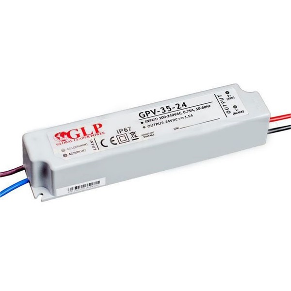 GLP GPV-35-24 36W 24V 1.5A IP67 LED tápegység