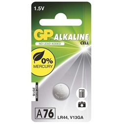 GP LR44 (A76) alkáli gombelem 1db/bliszter