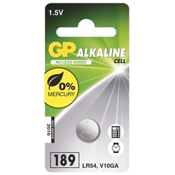 GP LR54 (189f) alkáli gombelem 1db/bliszter