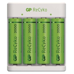 GP Eco E411 Akkutöltő + 4×AA GP ReCyko 2000