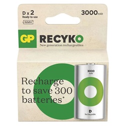 GP ReCyko NiMH Akkumulátor HR20 (D) 3000mAh 2db