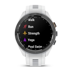 Garmin Approach S70 (42mm) fekete kerámia fehér szilikon szíjjal (ED) okosóra