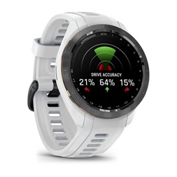 Garmin Approach S70 (42mm) fekete kerámia fehér szilikon szíjjal (ED) okosóra