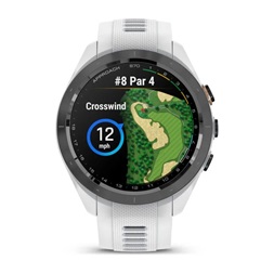 Garmin Approach S70 (42mm) fekete kerámia fehér szilikon szíjjal (ED) okosóra