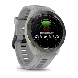 Garmin Approach S70 (42mm) fekete kerámia púderszürke szilikon szíjjal (ED) okosóra