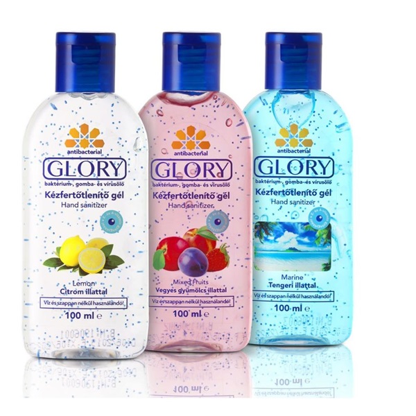 Glory/HC gél Citrom 100 ml kézfertőtlenítő