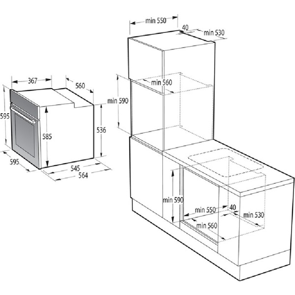 Gorenje BOS6737E13BG fekete beépíthető sütő