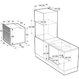 Gorenje BOS6737E13BG fekete beépíthető sütő