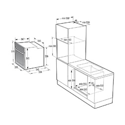 Gorenje BOS6737SYB fekete beépíthető sütő