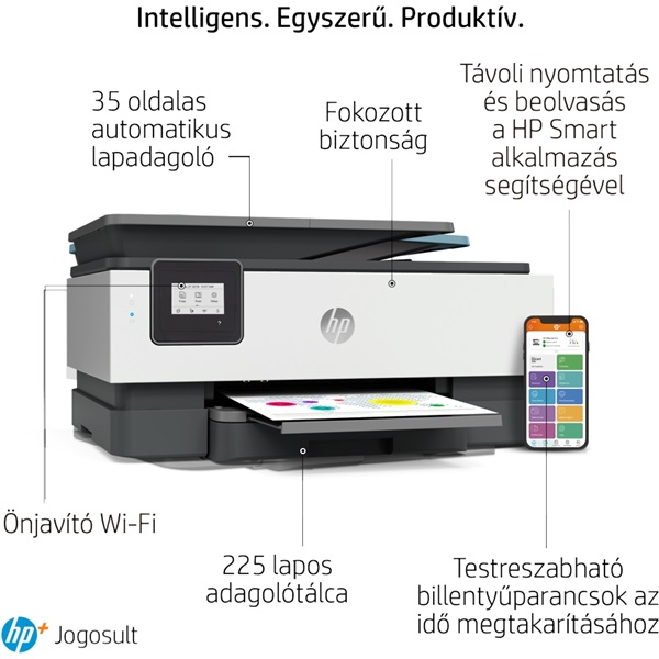 HP OfficeJet 8012E All-in-One multifunkciós tintasugaras Instant Ink ready nyomtató