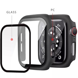 Haffner FN0282 Defense 360 Apple Watch 7 (45mm) fekete védőtok edzett üveggel