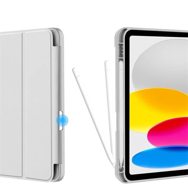 Haffner FN0459 Apple iPad 10,9 (2022) szürke tablet tok pencil tartóval