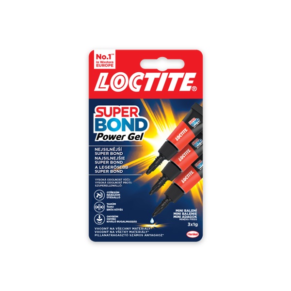 Henkel Loctite Super Bond Power Gél Mini Trio 3x1g pillanatragasztó