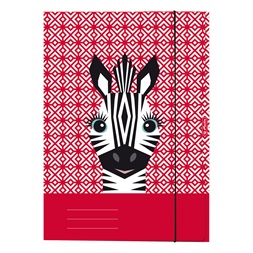 Herlitz Cute Animals Zebra A4 gumis mappa