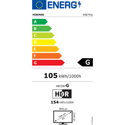 Hisense 65" 65E7KQ 4K UHD Smart QLED TV