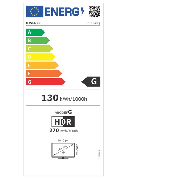 Hisense 65" 65U8GQ 4K UHD Smart ULED TV