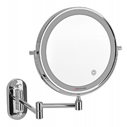 Humanas HS BM01 ezüst LED világítással fürdőszobai tükör