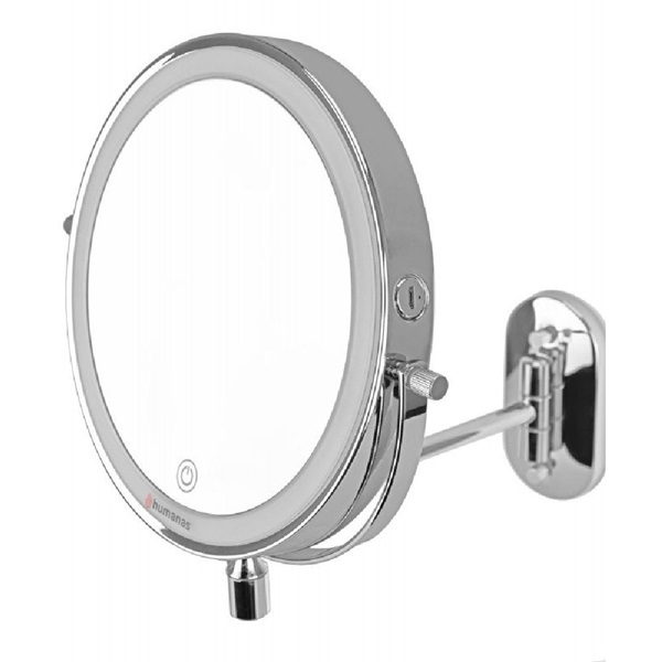 Humanas HS BM01 ezüst LED világítással fürdőszobai tükör
