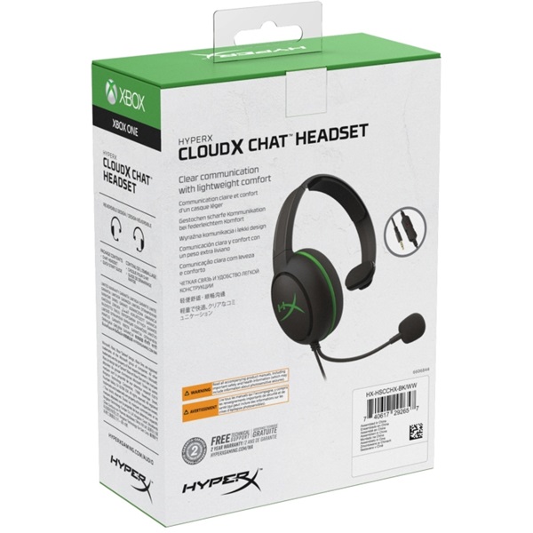 HyperX CloudX Chat (Xbox Licensed) 3,5 Jack fekete gamer headset